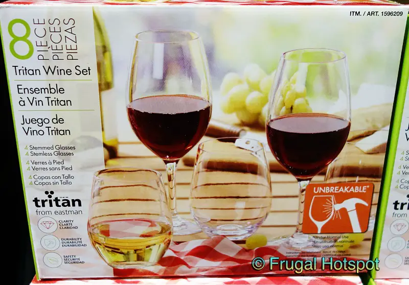 Tritan Plastic 8-Piece Wine Glass Set | Costco