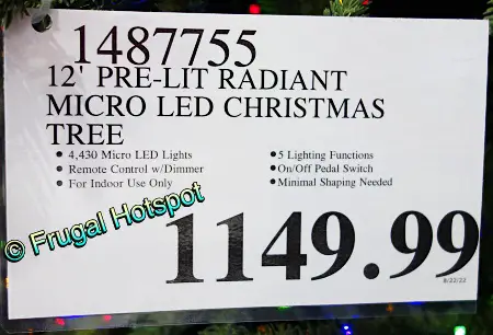 12 Ft. Pre-Lit Artificial Christmas Tree | Costco Price