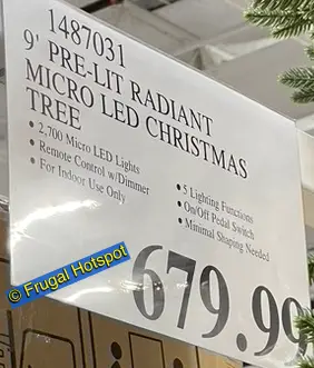 9 Ft Pre Lit Radiant Micro LED Artificial Christmas Tree | Costco Price | Item 1487031