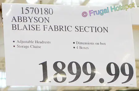 Abbyson Blaise Fabric Sectional | Costco Price