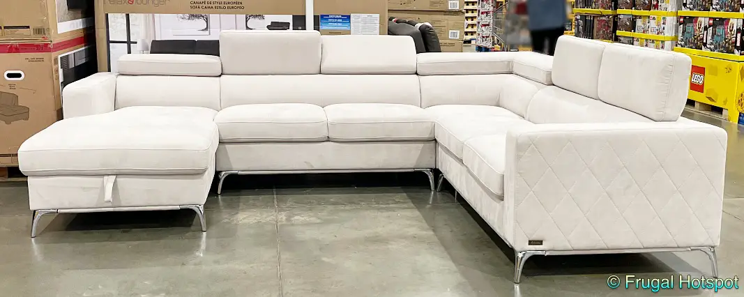 Abbyson Blaise Fabric Sectional | front view | Costco Display