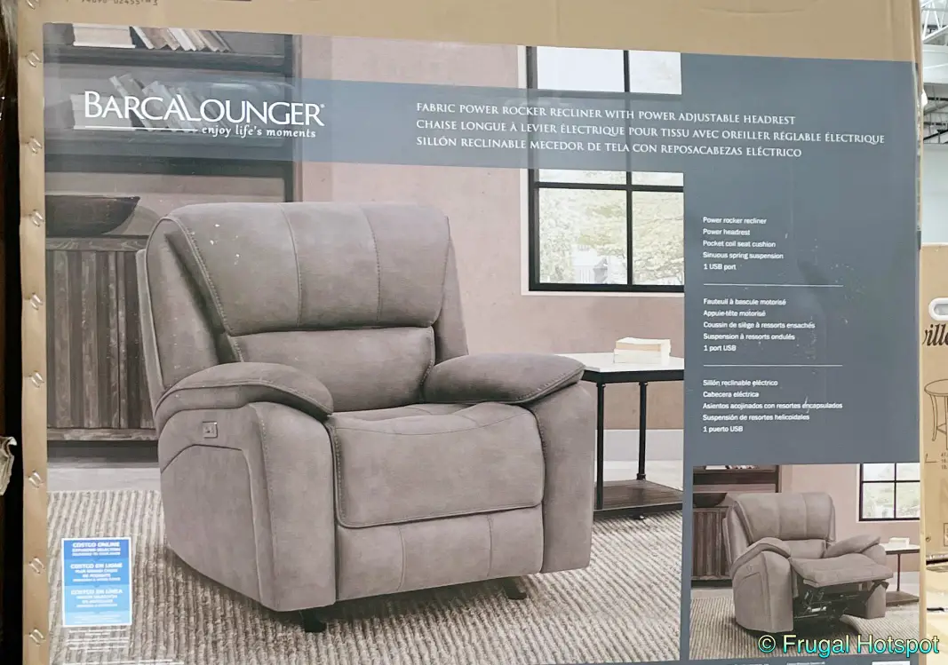 Barcalounger Jones Fabric Power Rocker Recliner with Power Adjustable Headrest | Costco