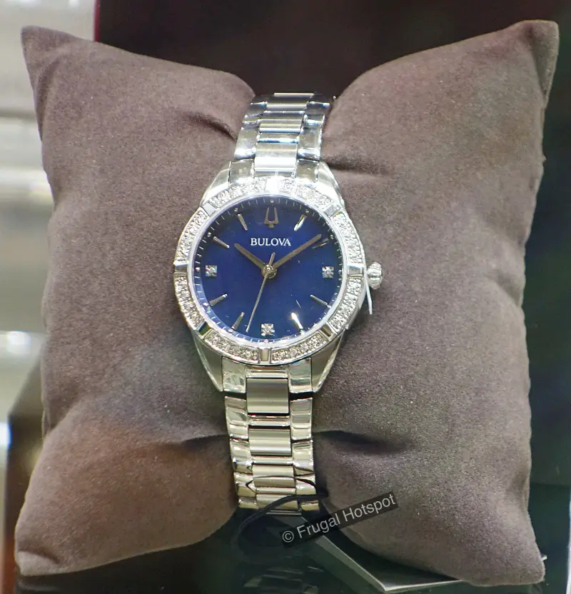 Bulova Sutton Diamond Bezel Quartz Ladies Watch | Costco Display