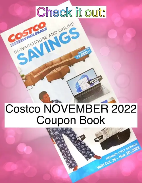 Costco NOVEMBER 2022 Coupon Book Cover | Check it out