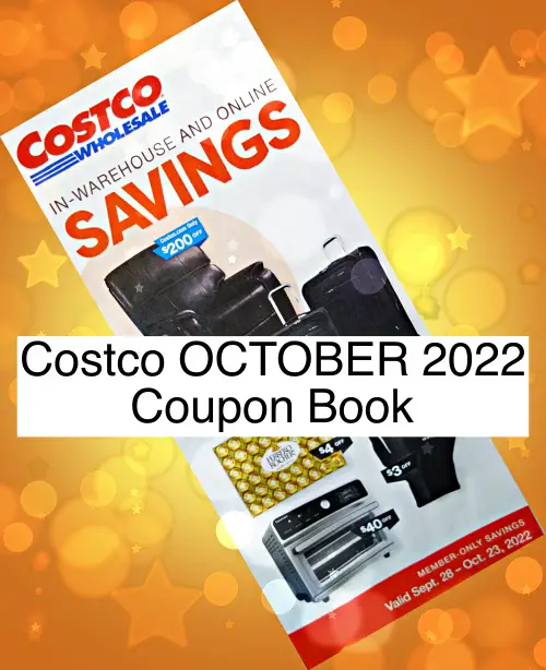 Costco Coupon Book OCTOBER 2022 | Cover with orange background