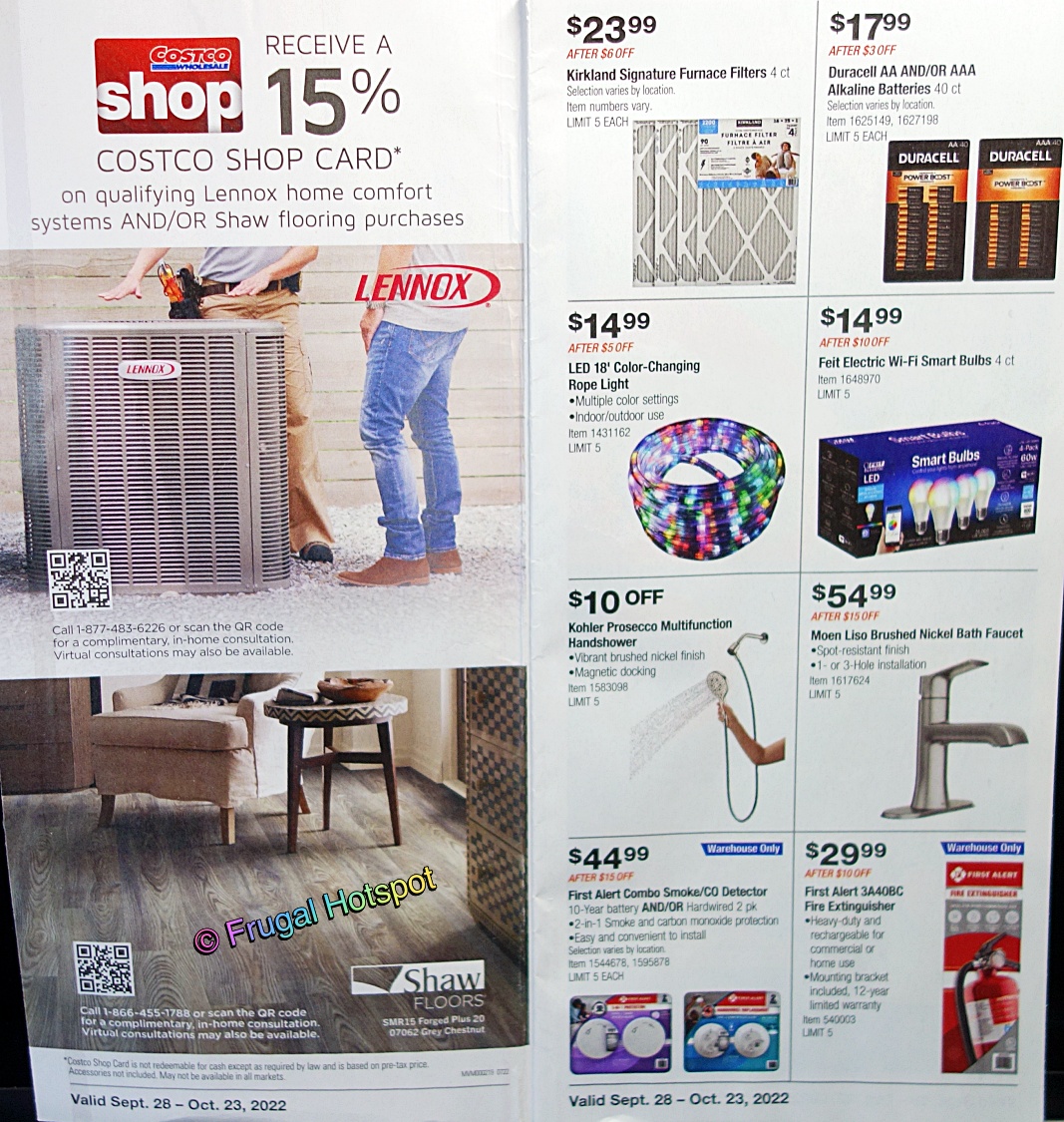Costco Coupon Book OCTOBER 2022 | Pages 2 and 3