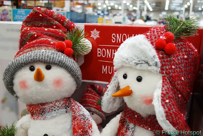 Cute Plush Holiday Snowmen 2 | Costco Display