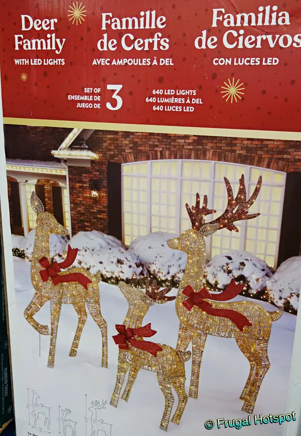 Deer Family Set of 3 with LED Lights | Costco