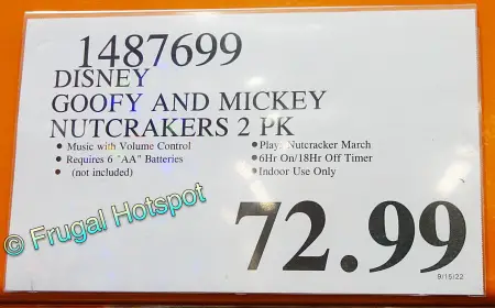 Disney Holiday Nutcrackers with Lights and Music | Mickey Mouse and Goofy | Costco Price