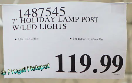 Holiday Lamp Post with 150 LED Lights | Costco Price