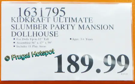 KidKraft Ultimate Slumber Party Mansion Dollhouse | Costco Price