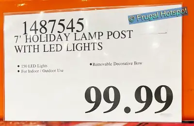 Lamp Post with 150 LED Lights | Costco Price | Item 1487545