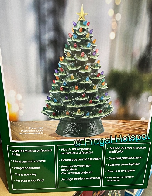Lighted Ceramic Christmas Tree 18 inch | features | Costco