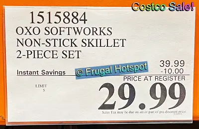 OXO SoftWorks Non-Stick Skillet 2pc | Costco Sale Price