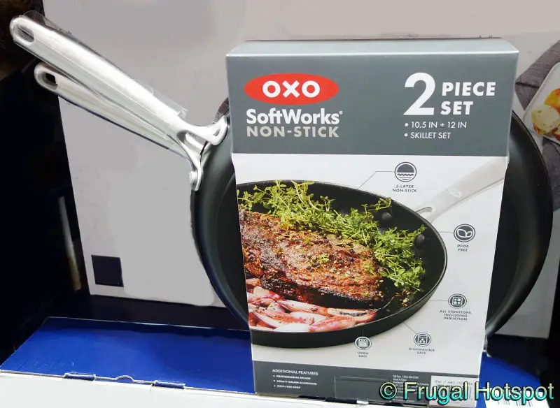 OXO SoftWorks Non-Stick Skillet Set | rear view | Costco