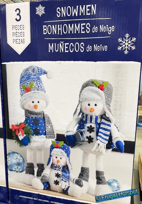 Plush Holiday Snowmen 3 Piece Set | Costco Item 1601343