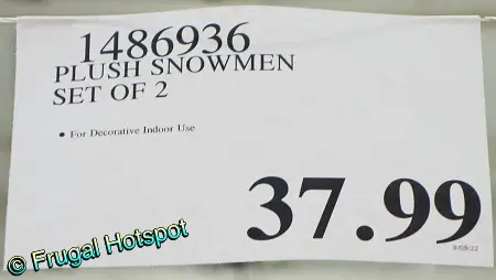 Plush Holiday Snowmen Set of 2 | Costco Price
