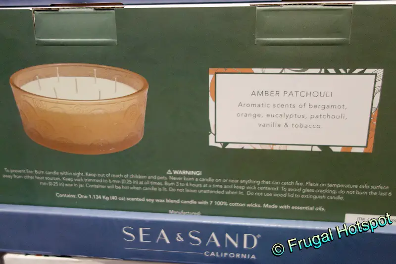 Sea & Sand 7-Wick Candle | Amber Patchouli | Costco