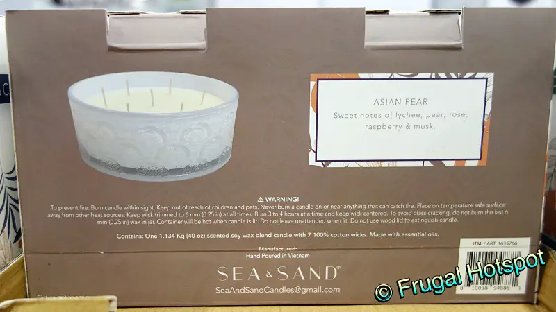Sea & Sand 7-Wick Candle | Asian Pear | Costco