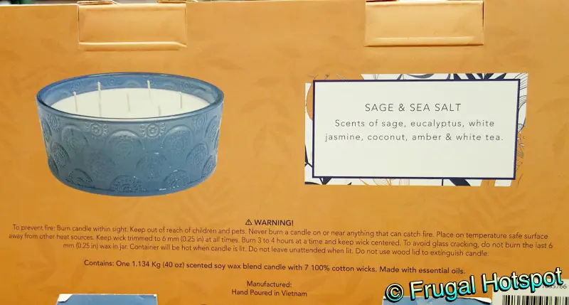 Sea & Sand 7-Wick Candle | Sage and Sea Salt | Costco