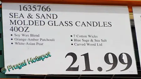 Sea & Sand California 40-oz Scented Soy Wax Blend Candle | Costco PRice