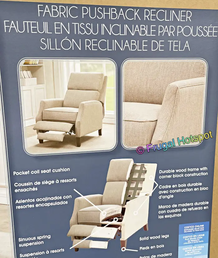 Synergy Tiegan Recliner features | Costco