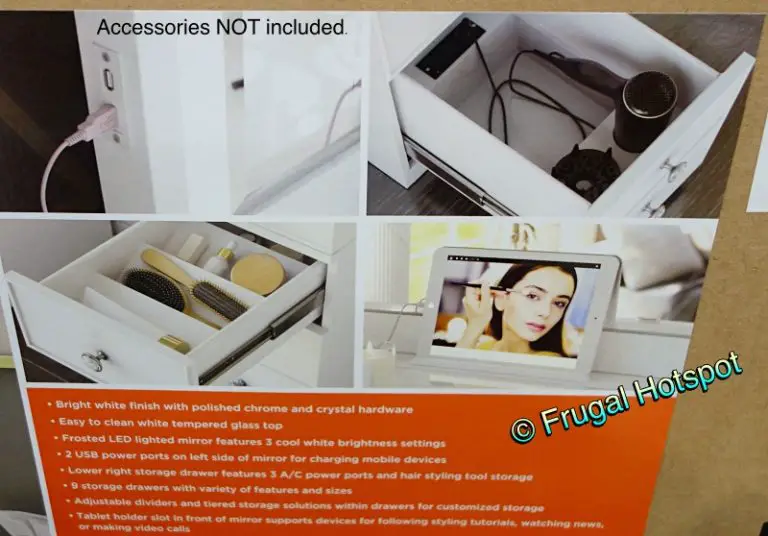 Tresanti Alexandra Vanity Table w/ LED Lighted Mirror at Costco!