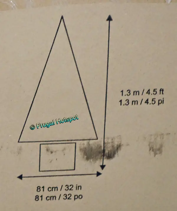 4.5 Ft. Pre-Lit Artificial Potted Tree | dimensions | Costco