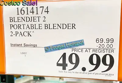 BlendJet2 Portable Blender 2 pack | Costco Sale Price | Item 1614174