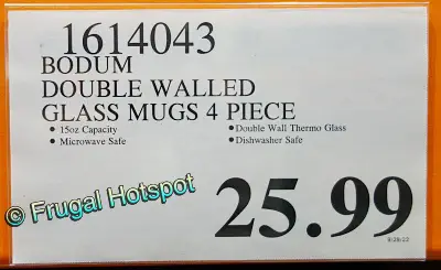 Bodum Bistro Double Wall Thermo Glasses | Costco Price