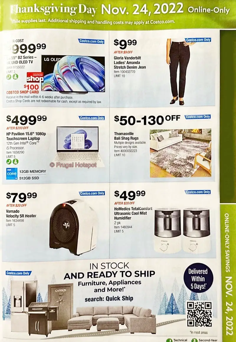 Costco Black Friday and Holiday Savings 2022 | P 22 a