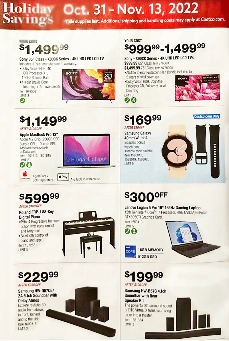 Costco Black Friday and Holiday Savings 2022 | P 5