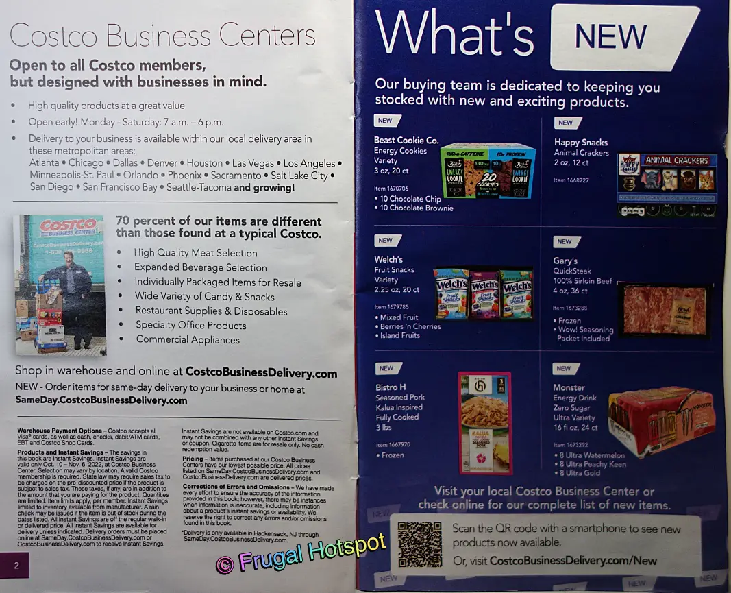 Costco Business Center Coupon Book OCTOBER 2022 | Page 2 and 3