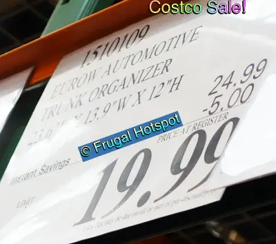 Eurow Automotive Trunk Organizer | Costco Sale Price