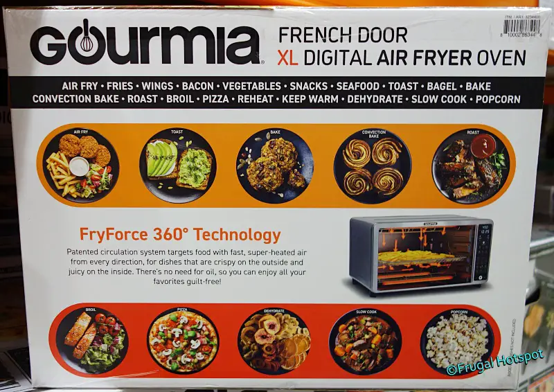 Gourmia 43L XL 12-Slice Digital Air Fryer Oven with Single-Pull French  Doors