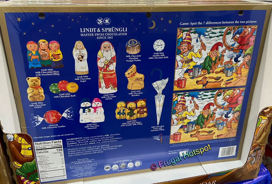 Lindt Chocolate Advent Calendar | ingredients | Costco