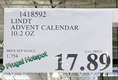 Lindt Milk Chocolate Advent Calendar | Costco Price