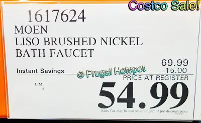 Moen Liso Bathroom Faucet | Costco Sale Price