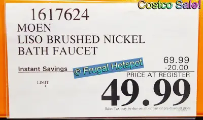 Moen Liso Bathroom Faucet | Item 1617624 | Costco Sale Price