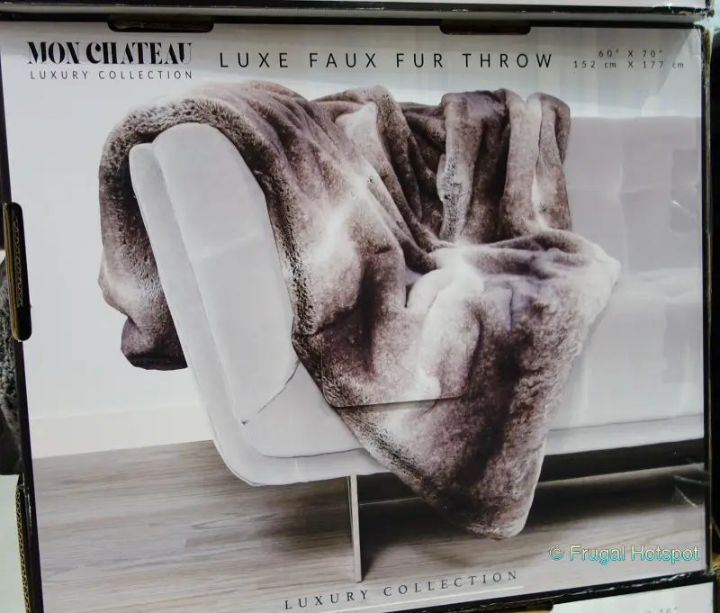 Mon Chateau Faux Fur Throw in brown | Costco