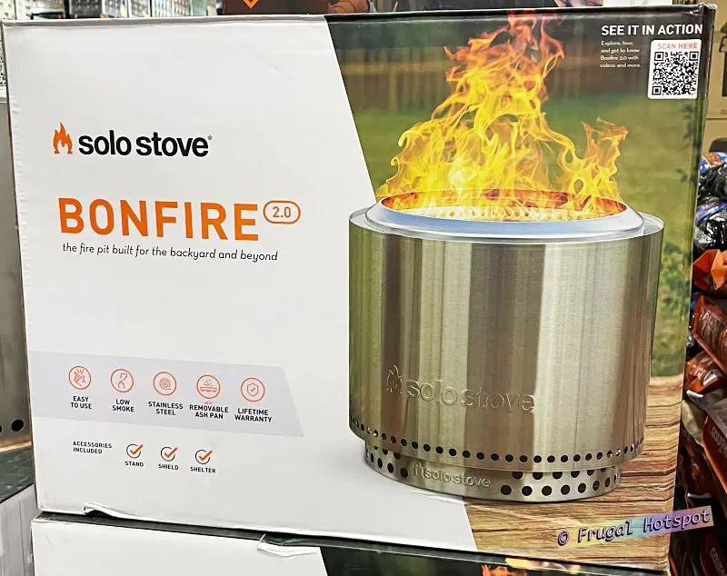 Solo Stove Bonfire 2.0 Wood Burning Stainless Steel Pit | Costco 1769783