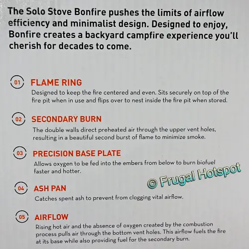 Solo Stove Bonfire Fire Pit | features | Costco