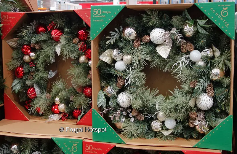 30 Decorated Wreath with LED Lights | Costco