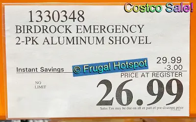 BirdRock Emergency Utility Shovel | Costco Sale Price