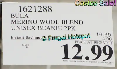Bula Merino Wool Blend Unisex Beanie | Costco Sale Price