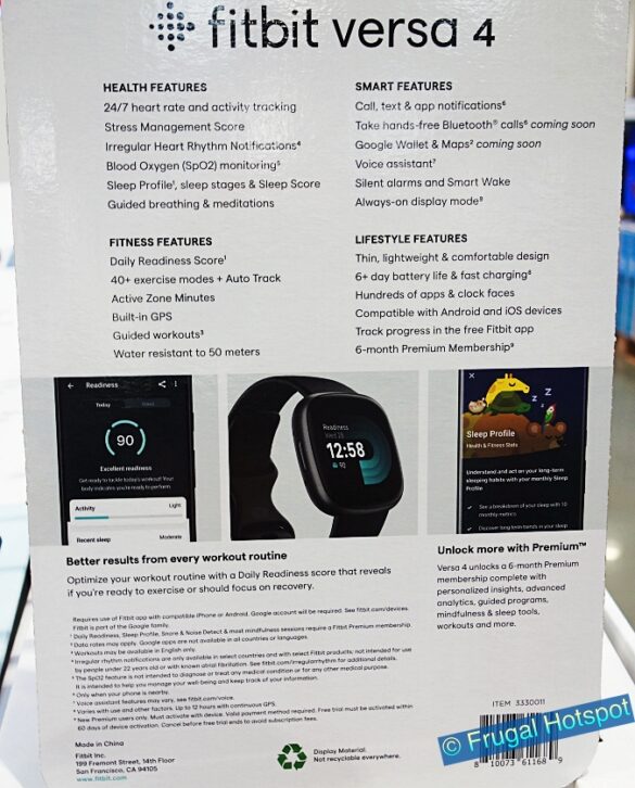 Fitbit Versa 4 Fitness Smartwatch Costco Sale! Frugal Hotspot