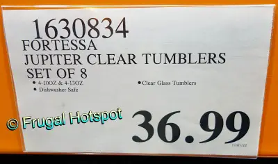 Fortessa Jupiter Clear Tumbler Set | Costco Price