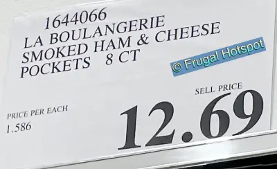 La Boulangerie Smoked Ham & Swiss Cheese Pockets 8 count | Costco Price