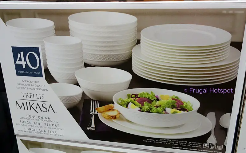 Mikasa Bone White China Set Trellis | Costco