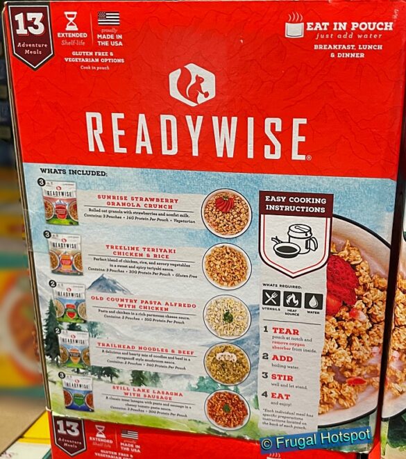 ReadyWise 13Piece Adventure Meal Kit is on Sale at Costco!